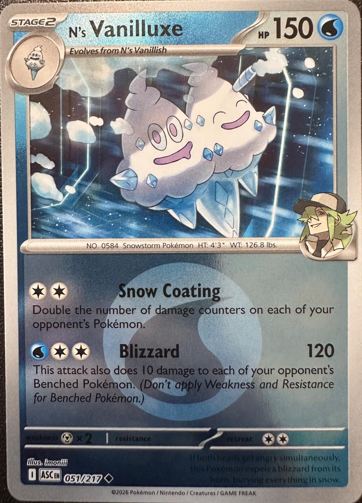 Ascended Heroes N's Vanilluxe [Energy] Pokémon card